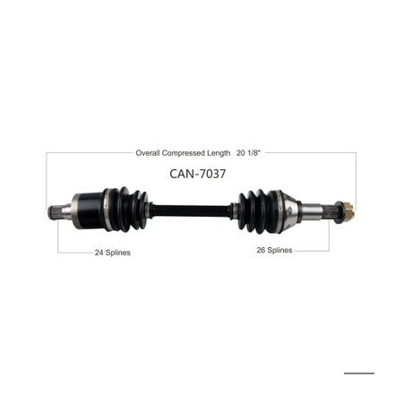 Wide Open OE Replacement CV Axle for CAN AM REAR RIGHT OUTLANDER450-570EFI 15-17 CAN-7037